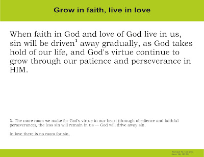 Grow in faith, live in love