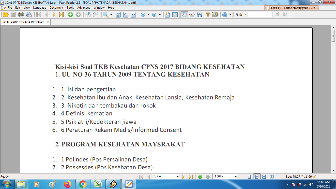 Download contoh soal pppk tenaga kesehatan bagian tenaga kesehatan 1