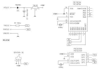 PIC Universal Receiver Infrared schematic