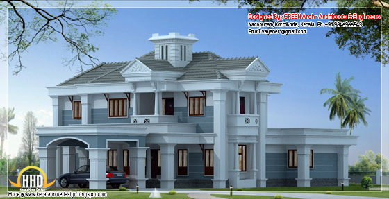 2750 square feet, 4 bhk home elevation design