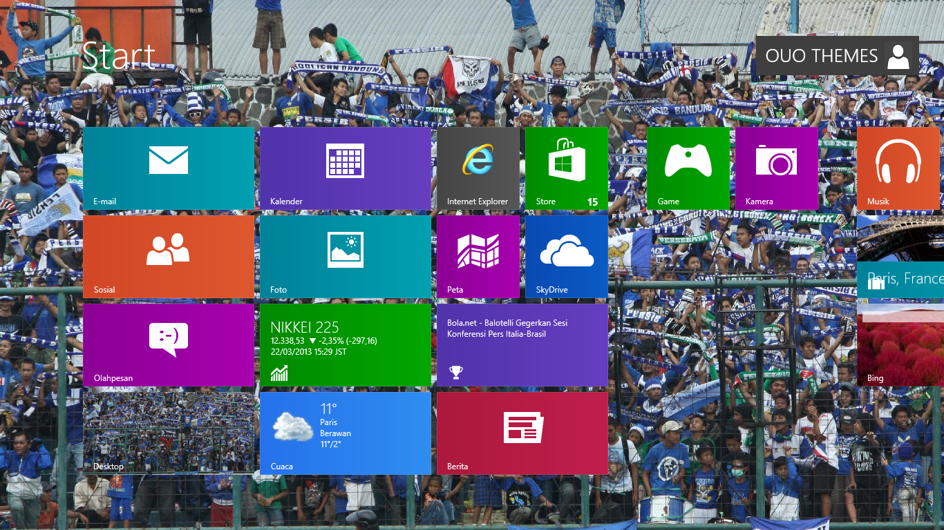 Tema Persib Bandung 2013 Untuk Windows 7 Dan 8  Ouo Themes