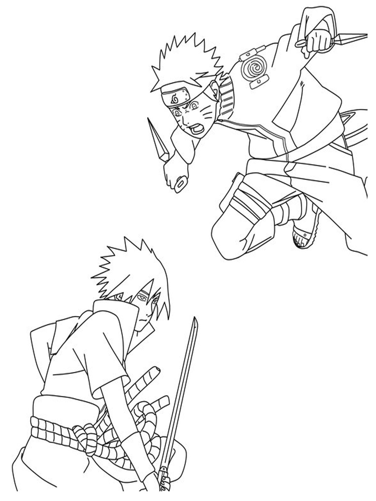 Naruto Coloring Pages Printable | Realistic Coloring Pages