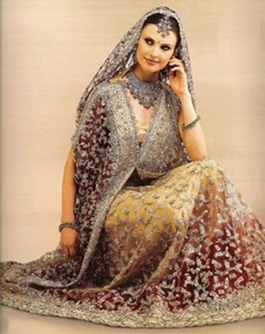 TAGS GoldenBrown wedding dress Indian Lehnga Pakistani dress Girls