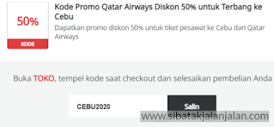 kode promo qatar airways diskon 50% untuk terbang ke cebu