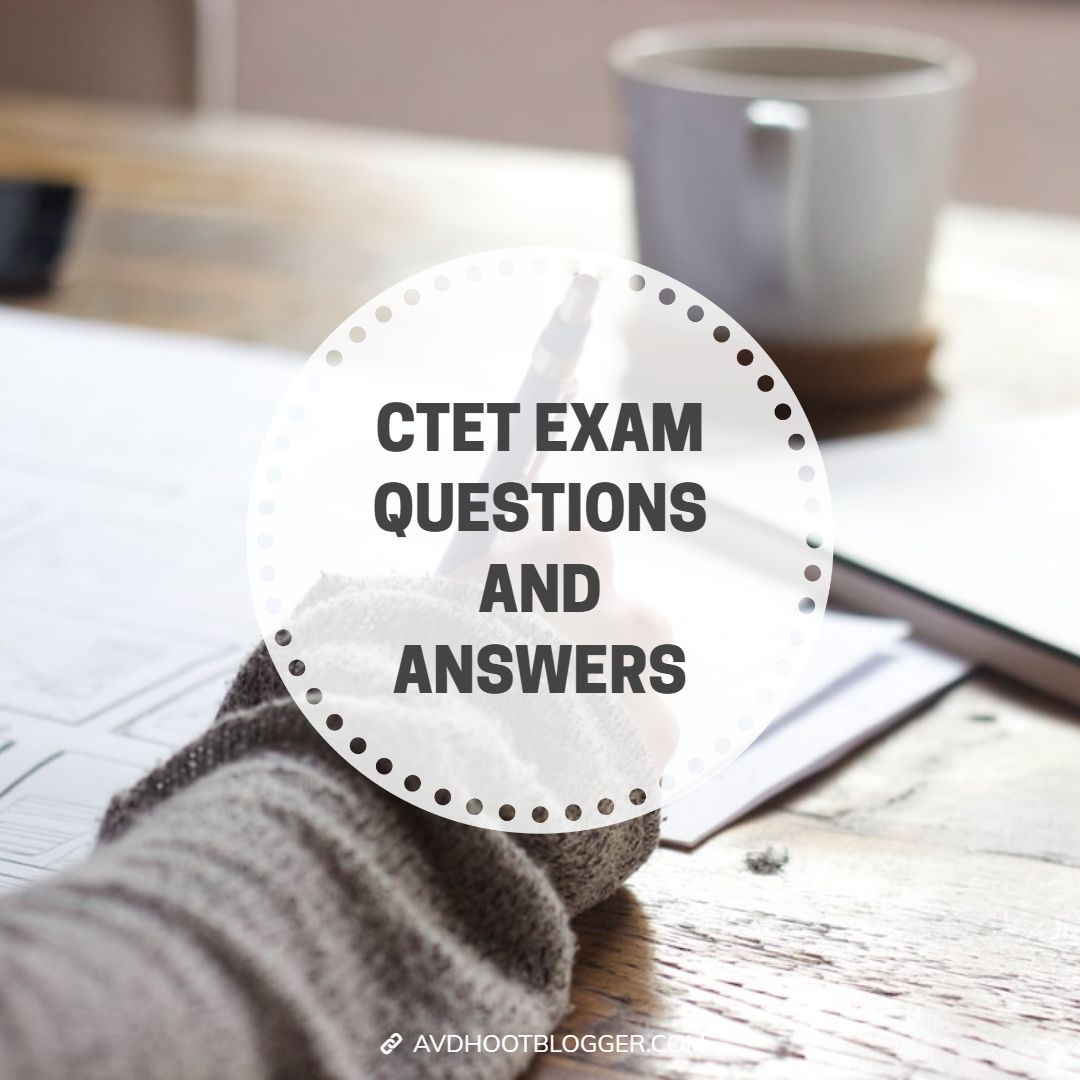 CTET exam paper questions and answers
