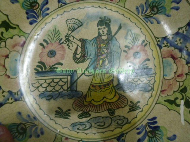 Budy Antiques Gallery Piring Hias Oriental Motif  Lukis 