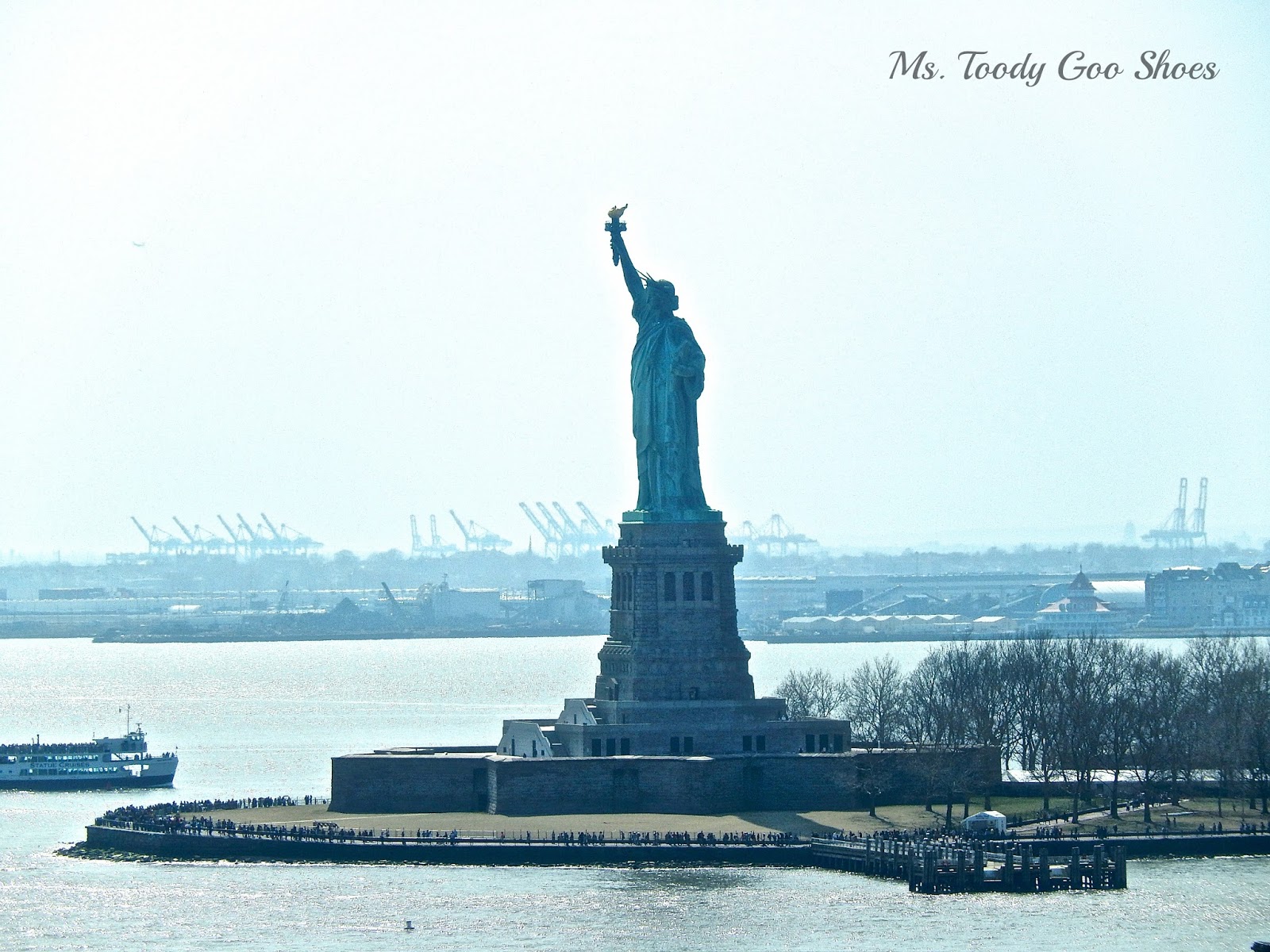 Statue of Liberty from Norwegian Breakaway Cruise Ship  --- Ms. Toody Goo Shoes