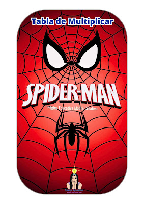 Portada Tabla de Multiplicar para imprimir del Hombre Araña Spider Man
