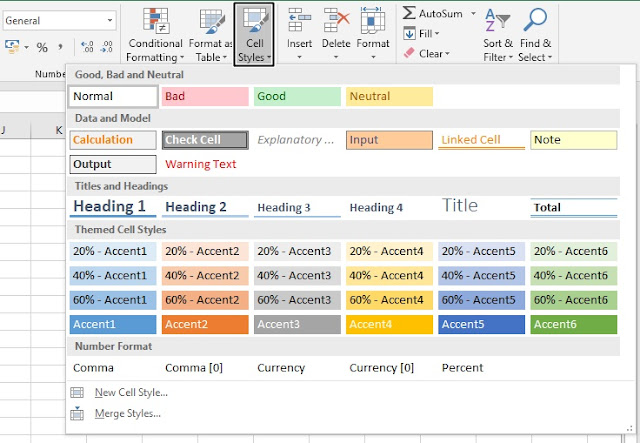 cell styles in Excel
