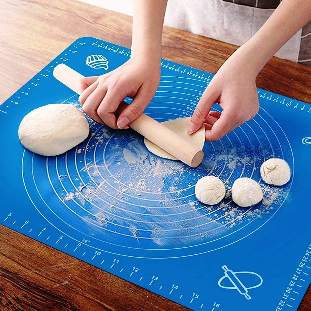 Reusable Non-Stick Silicon Roti Mat Pastry Fondant Dough Roti Chapati  Rolling Baking Sheet Mat With Measurements 30 x 40 cm (Multicolor)