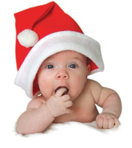 Funny Christmas baby. 