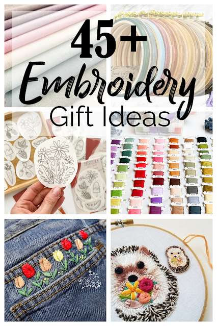 collage of embroidery gift ideas