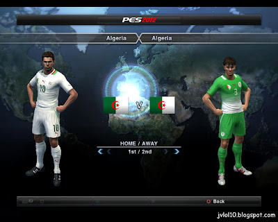 Uniforme da Seleção Argelina de Futebol Players 2011/13 para PES 2012 Download, Baixar Kit da Argélia Players 2011/13 para PES 2012