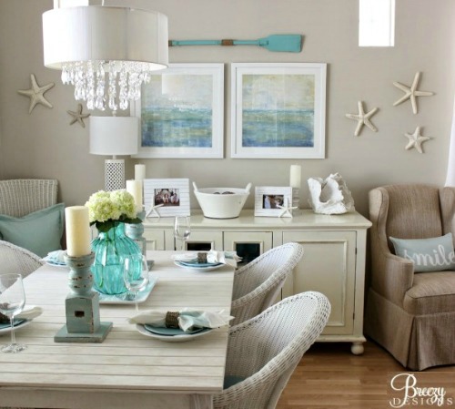 Beige Aqua Decor  to Create a Calm Breezy Beach  