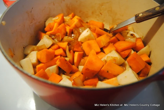 Southern Sweet Potato & Sausage Stew at Miz Helen's Country Cottage