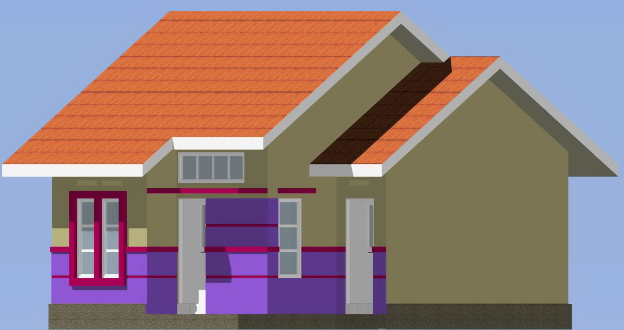 Contoh Rumah Minimalis Rumah type 45 dilahan lebar 7 meter Contoh Rumah Minimalis Rumah type 45 dilahan lebar 7 meter