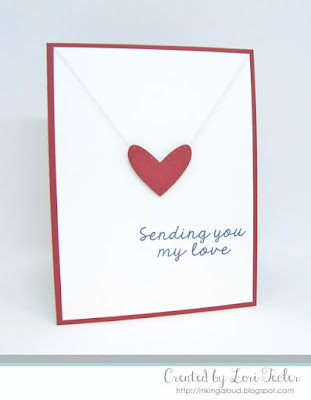 Sending You My Love card-designed by Lori Tecler/Inking Aloud-stamps and dies from Lil' Inker Designs