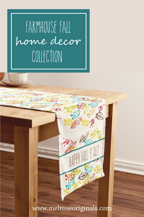 pinnable image with fall farmhouse table runner