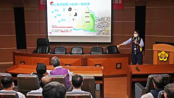 ▲彰化縣環境保護局簡報說明。（圖／記者林明佑攝）