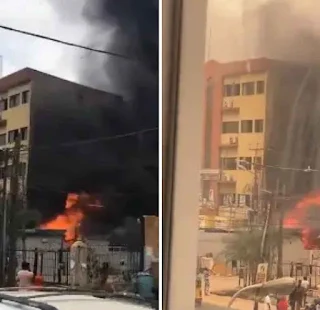 Fire Ravages Plaza in Lagos