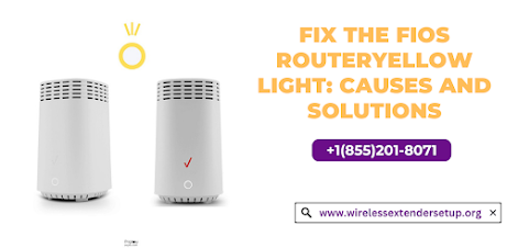 Fios Router Yellow Light