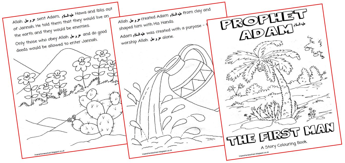 Prophet Adam The First Man Story Colouring Book