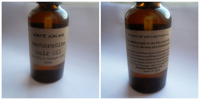 kats kalma restorative hair oil