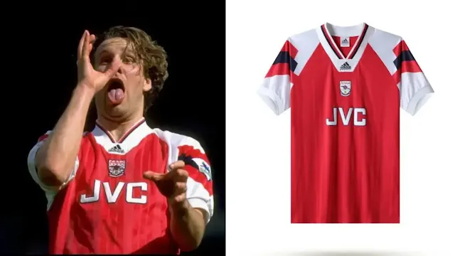 The Arsenal Home kit of the 1992/1994 seasons