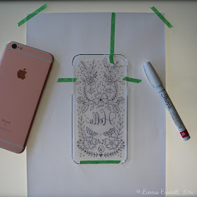 personalize your clear phone case using oil based sharpie markers | Lorrie Everitt Studio