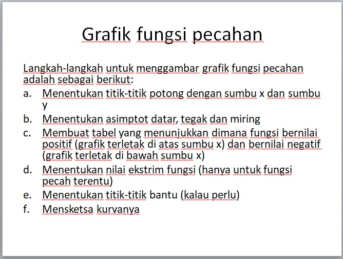 fungsi pecahan (rasional)