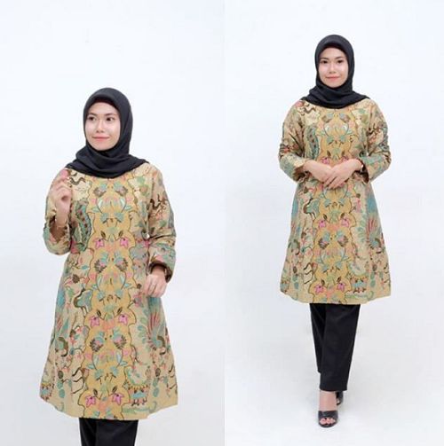 30 Tunik  Batik untuk Kerja di Kantor Desain  Kekinian Model Baju  Batik Kantor