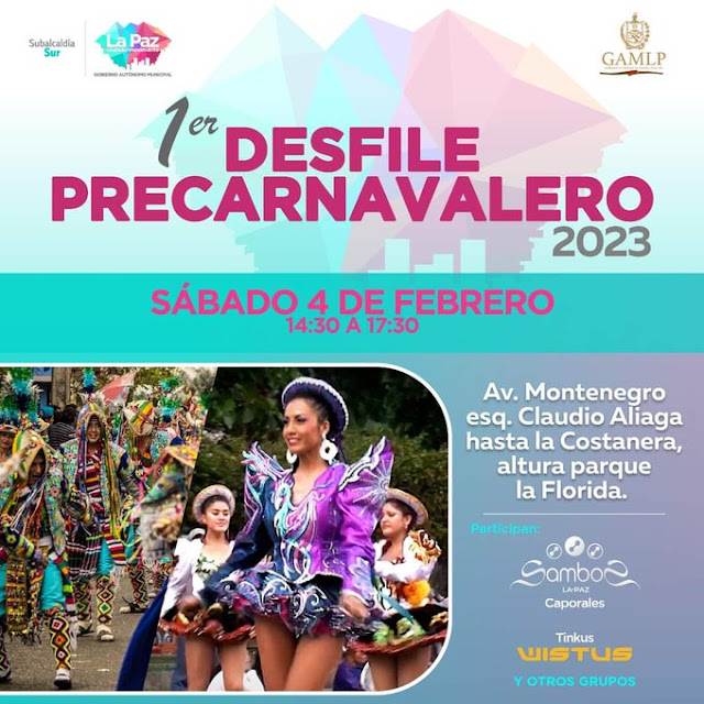 Primer Desfile Precarnavalero 2023 en La Paz