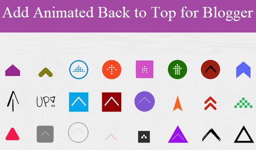 How to add Animated Back to Top Widget for Blogger