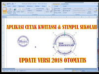 Aplikasi Cetak Kwitansi & Stempel Sekolah Otomatis Versi 2018