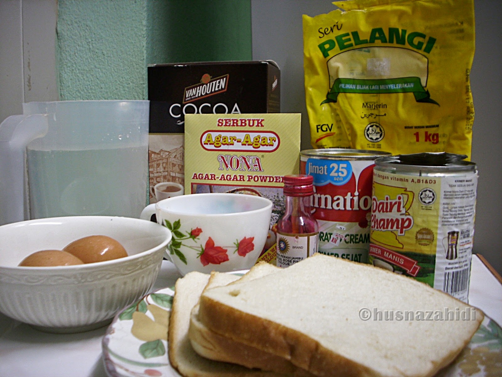 Husnazahidi: Resepi Puding Roti Marble Coklat