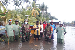 Koramil Mapurujaya Pantau Situasi dan Kondisi Luapan Banjir di Atuka 