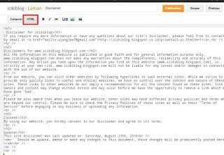 Cara Membuat Disclaimer di Blog atau Website Secara Online  