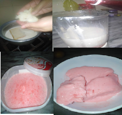 HOME MADE ICE CREAM SOFT WITH BREAD