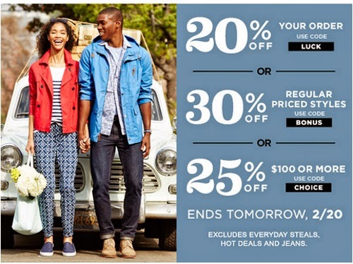 Old Navy 3 Great Deal Options 20% off, 30% off or 25% Off Promo Code