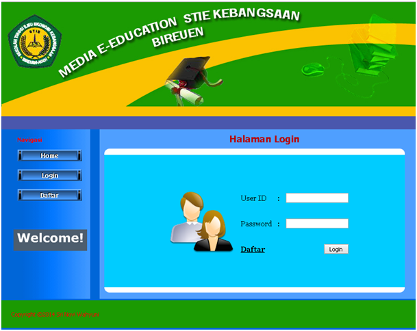 SYSTEM INFORMASI E-Learning untuk Siswa SMP/SMA dilengkapi Ujian Online Berbasis WEB PHP-MySQL