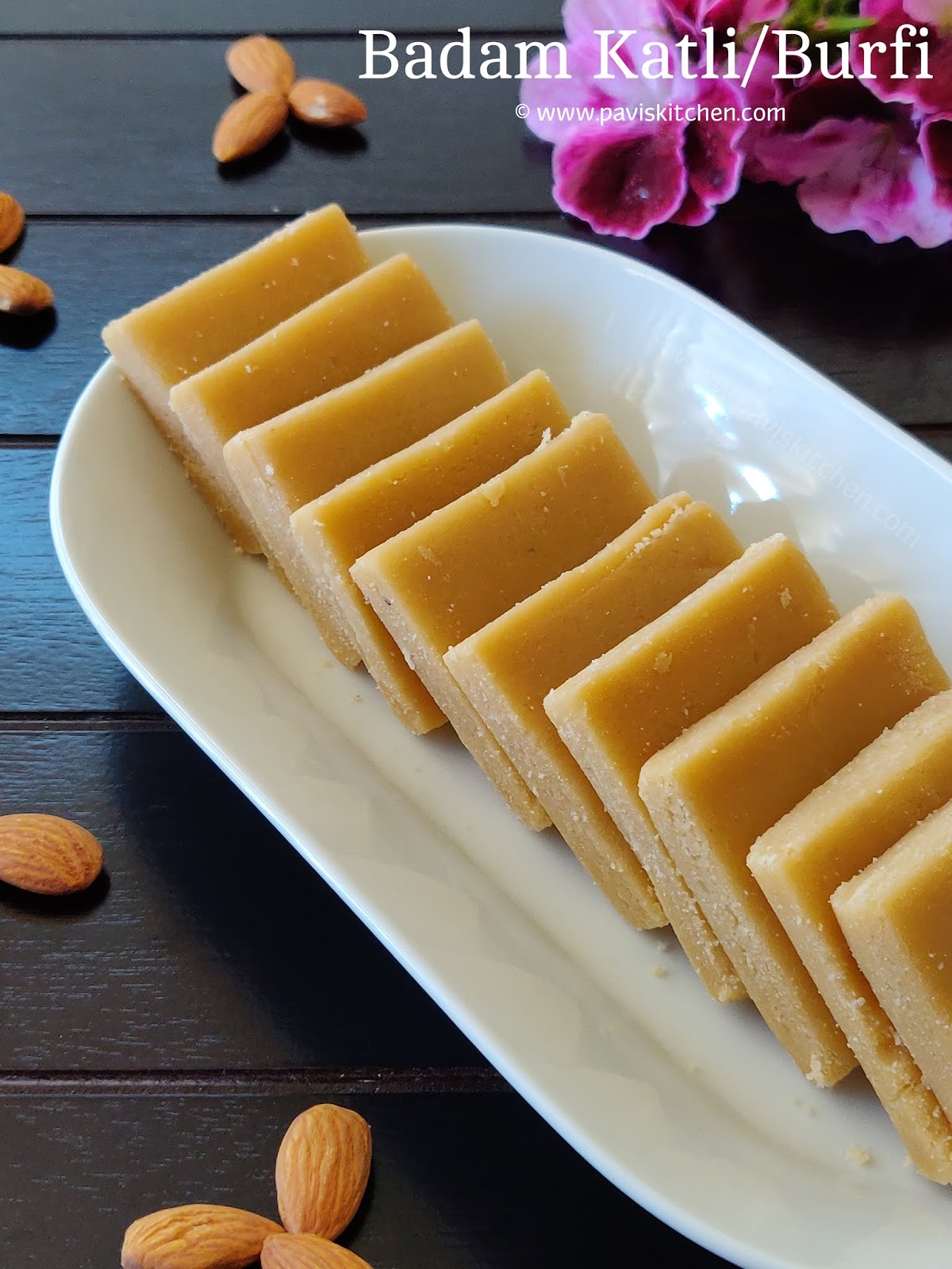 Badam Katli Recipe | Almond Burfi Recipe With Almond Flour