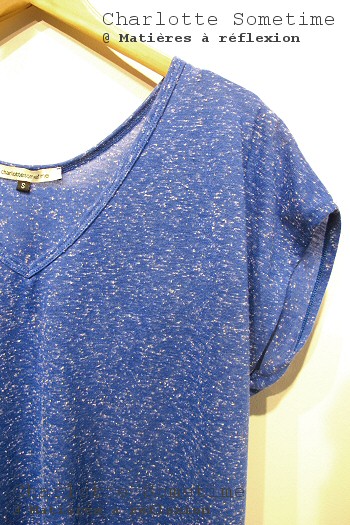 Tee-shirt bleu Charlotte Sometime