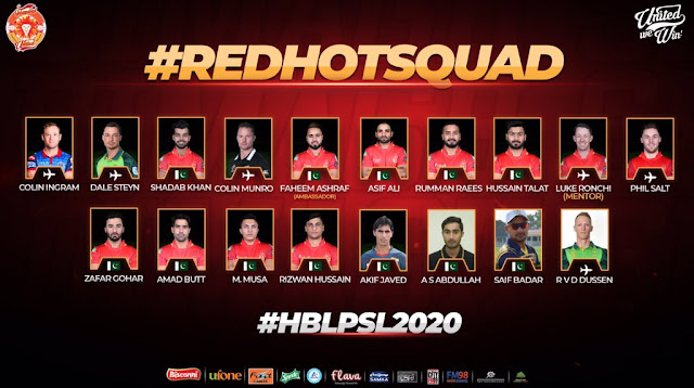Islamabad United Squad 2020