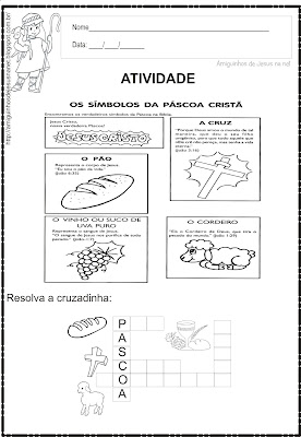 Os símbolos da Páscoa - Atividade Bíblica