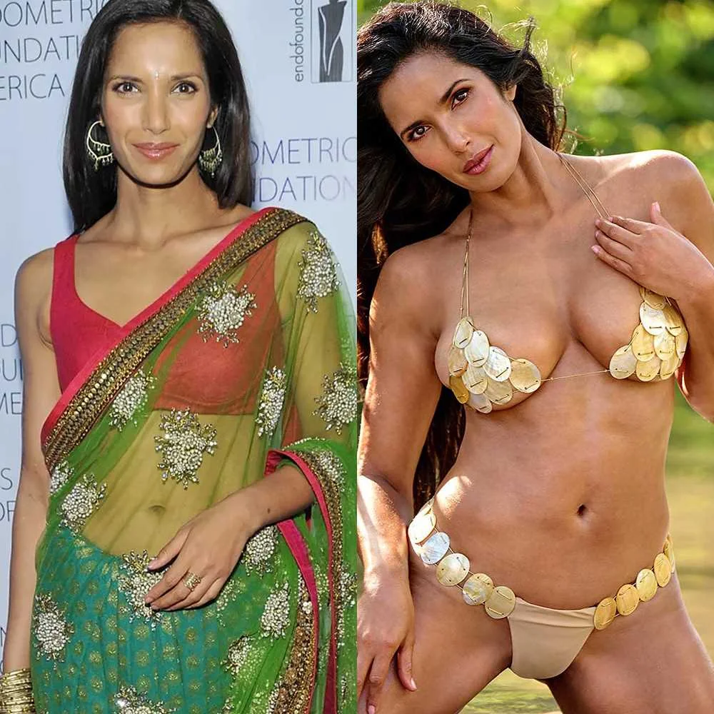 Padma Lakshmi saree vs bikini hot actress