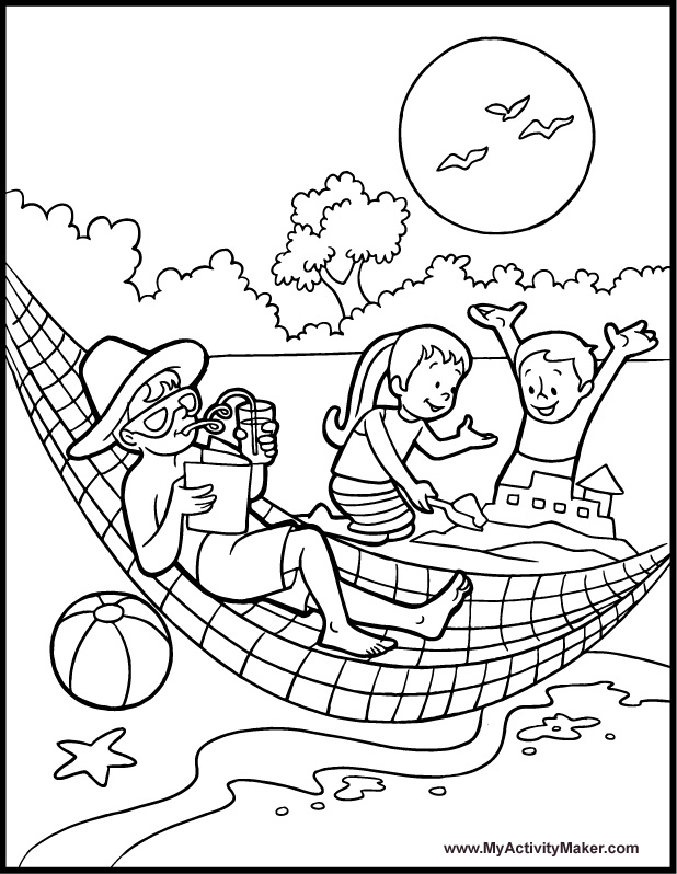 beach ball coloring page. the Beach Coloring Pages