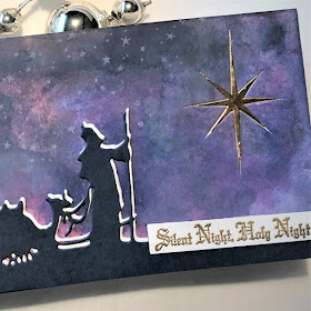 Sara Emily Barker https://sarascloset1.blogspot.com/2018/12/silent-night-holy-night.html Silent Night Holy Night Christmas Card Tim Holtz Sizzix Alterations Wise Men 3