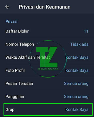 cara agar tidak dimasukkan ke grup tidak dikenal telegram