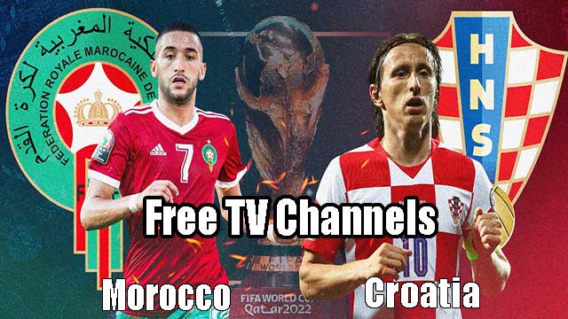 Free TV Channels broadcasting Croatia vs Morocco match in World Cup 2022