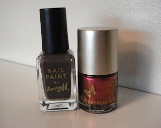 Barry M Dusky Mauve polish and Accessorize Illusion Pink Spice nail varnish
